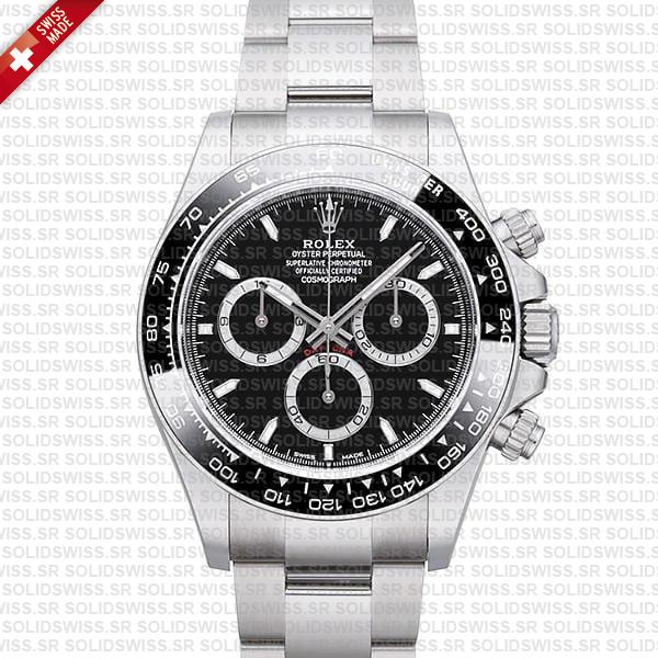 Smograph Daytona 904l Steel Ceramic Black Dial 40mm Ref:126500ln Cal.4131 Swiss Replica Super Clone New 2024 Model