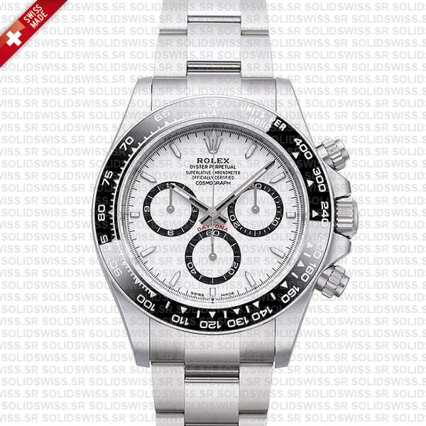 Rolex Cosmograph Daytona 904l Steel Ceramic White Dial 40mm Ref:126500ln Cal.4131 Swiss Replica Super Clone New 2024 Model