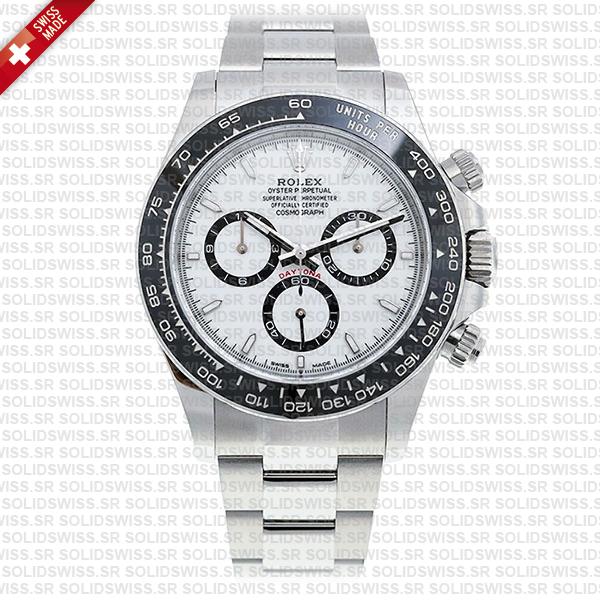 Rolex Cosmograph Daytona 904l Steel Ceramic White Dial 40mm Ref:126500ln Cal.4131 Swiss Replica Super Clone New 2024 Model