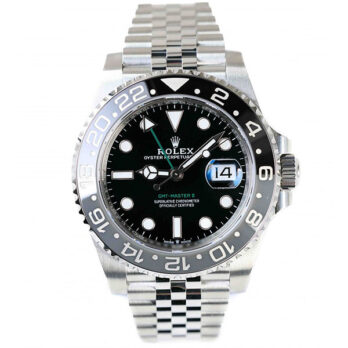 Rolex Gmt-master Ii Black/grey Ceramic Bezel 904l Steel Jubilee Bracelet 40mm 126710grnr Swiss Made Replica Super Clone