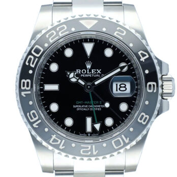 Rolex Gmt-master Ii Black/grey Ceramic Bezel 904l Steel Oyster Bracelet 40mm 126710grnr Swiss Made Replica Super Clone