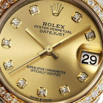 Rolex Datejust 31mm Oyster 18k Yellow Gold 2-tone Gold Diamonds Swiss Replica Superclone