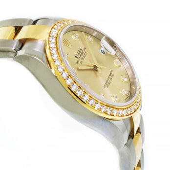 Rolex Datejust 31mm Oyster 18k Yellow Gold 2-tone Gold Diamonds Swiss Replica Superclone