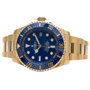 Rolex Deepsea Gold Blue Dial Ceramic Bezel 18k Yellow Gold Wrap 904l Steel 44mm 136668lb Swiss Made Replica Super Clone