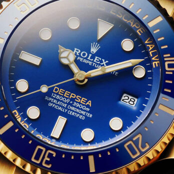 Rolex Deepsea Gold Blue Dial Ceramic Bezel 18k Yellow Gold Wrap 904l Steel 44mm 136668lb Swiss Made Replica Super Clone